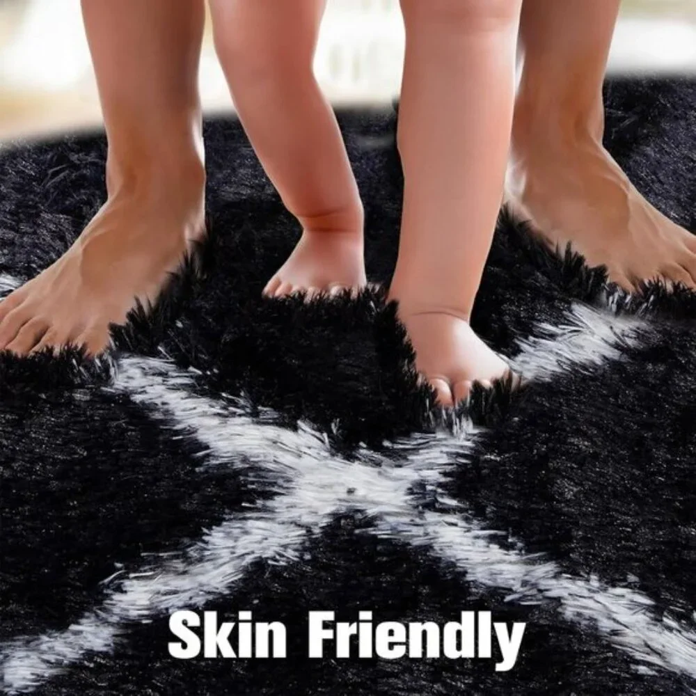New 5x7 Feet Area Rug – Soft Shaggy Plush Fluffy Rug for Living Room